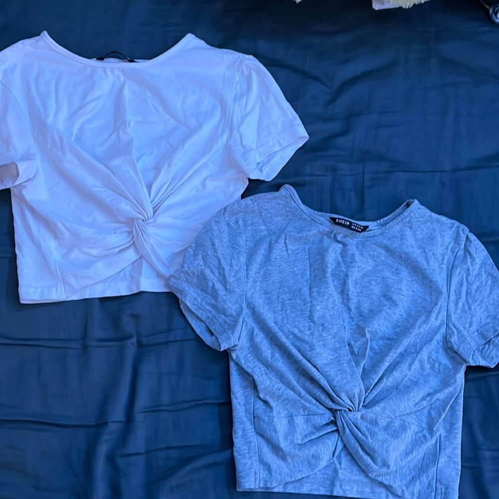 Cropped tie shirts